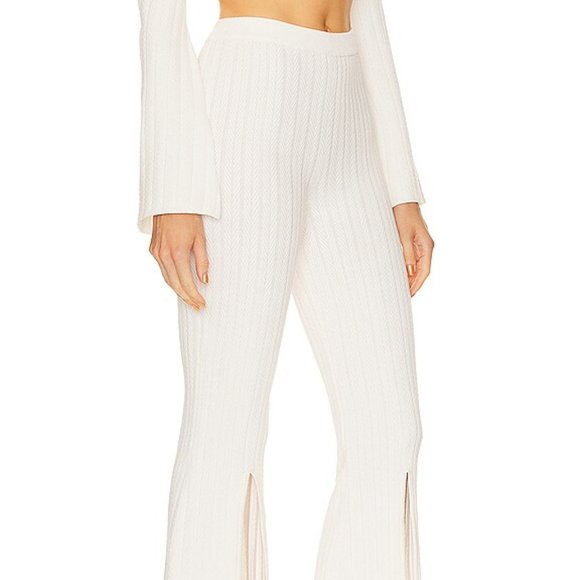 x REVOLVE Amaran Knit Pants in Ivory Michael Costello, w/tags - Picture 6 of 7